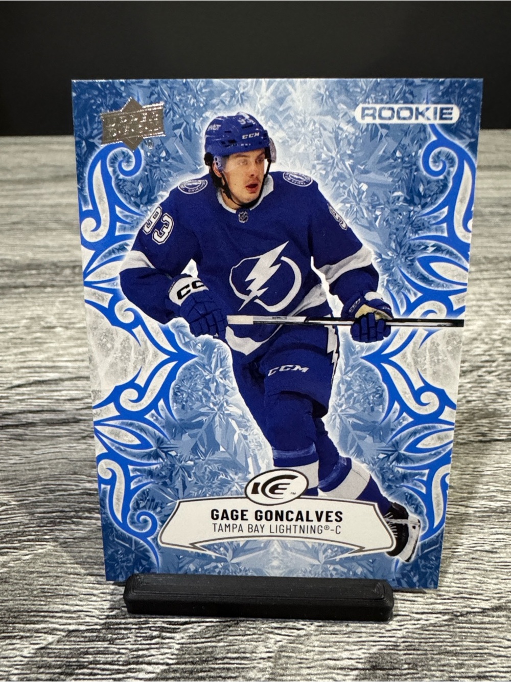 NHL | 2024-25 UD Ice #112: Tampa Bay Lightning (Rookie): Gage Goncalves - Card